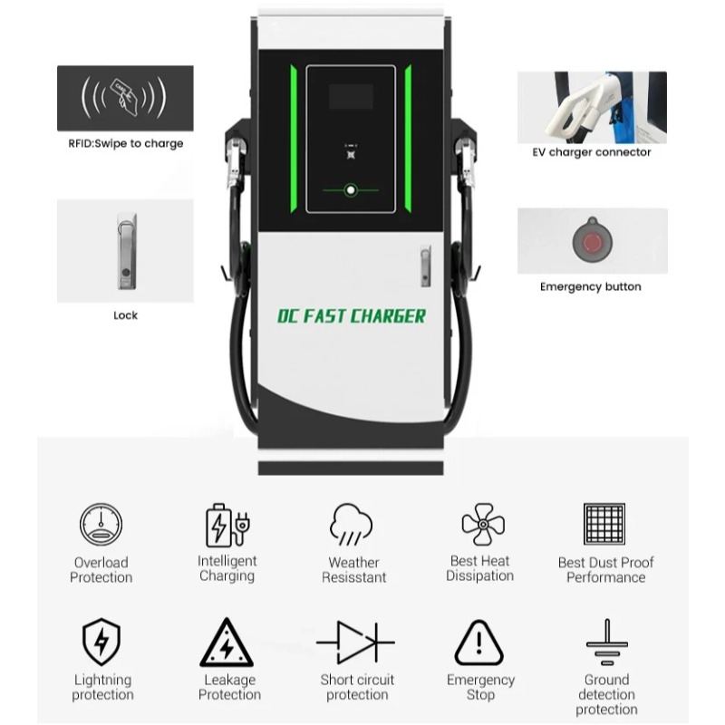 محطة شحن السيارات الكهربائية ب - مراجعة Dc Fast Charger 30Kw Wallbox Commercial وسعره